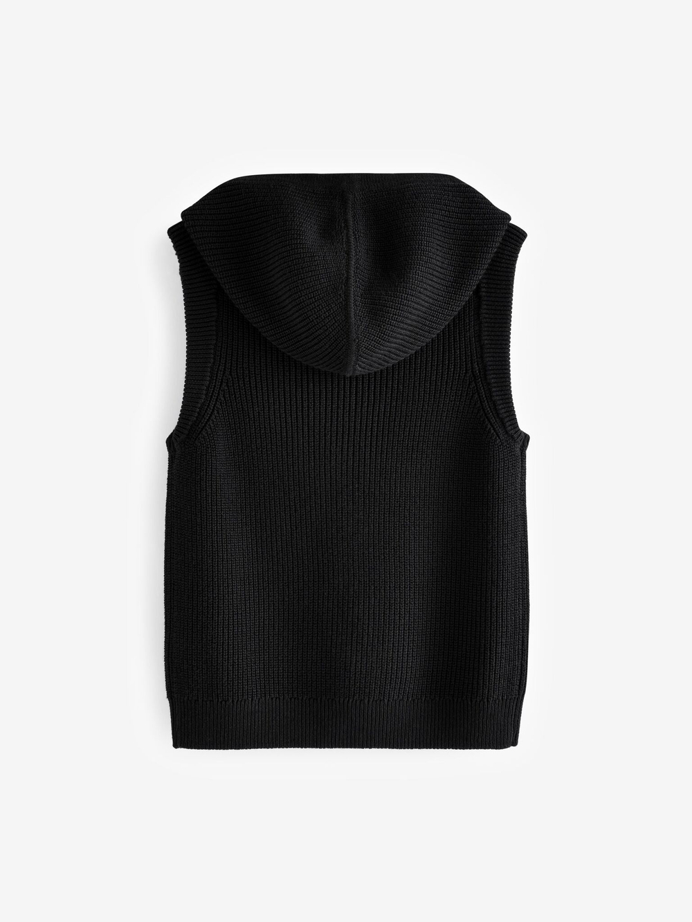 Жилет вязаный на молнии для мальчика Next K84-095, Черный