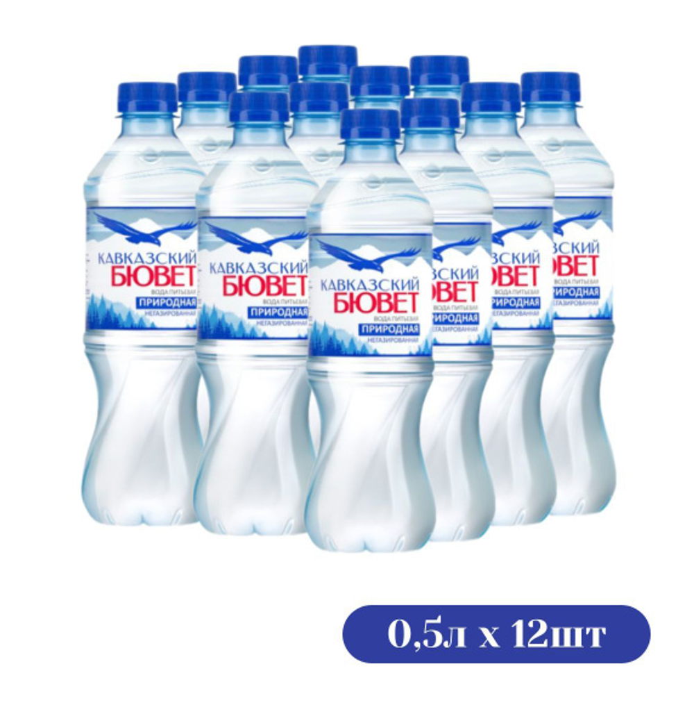 Кавказский Бювет "Негаз" 0,5 л. ПЭТ. (12 шт. в упаковке)