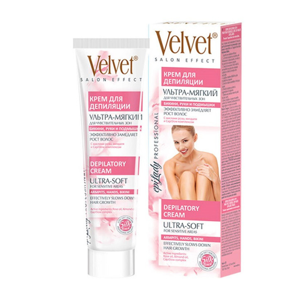 Velvet Крем для депиляции Ультра-мягкий для чувствительных зон - бикини, руки, подмышки 125 мл (98801)