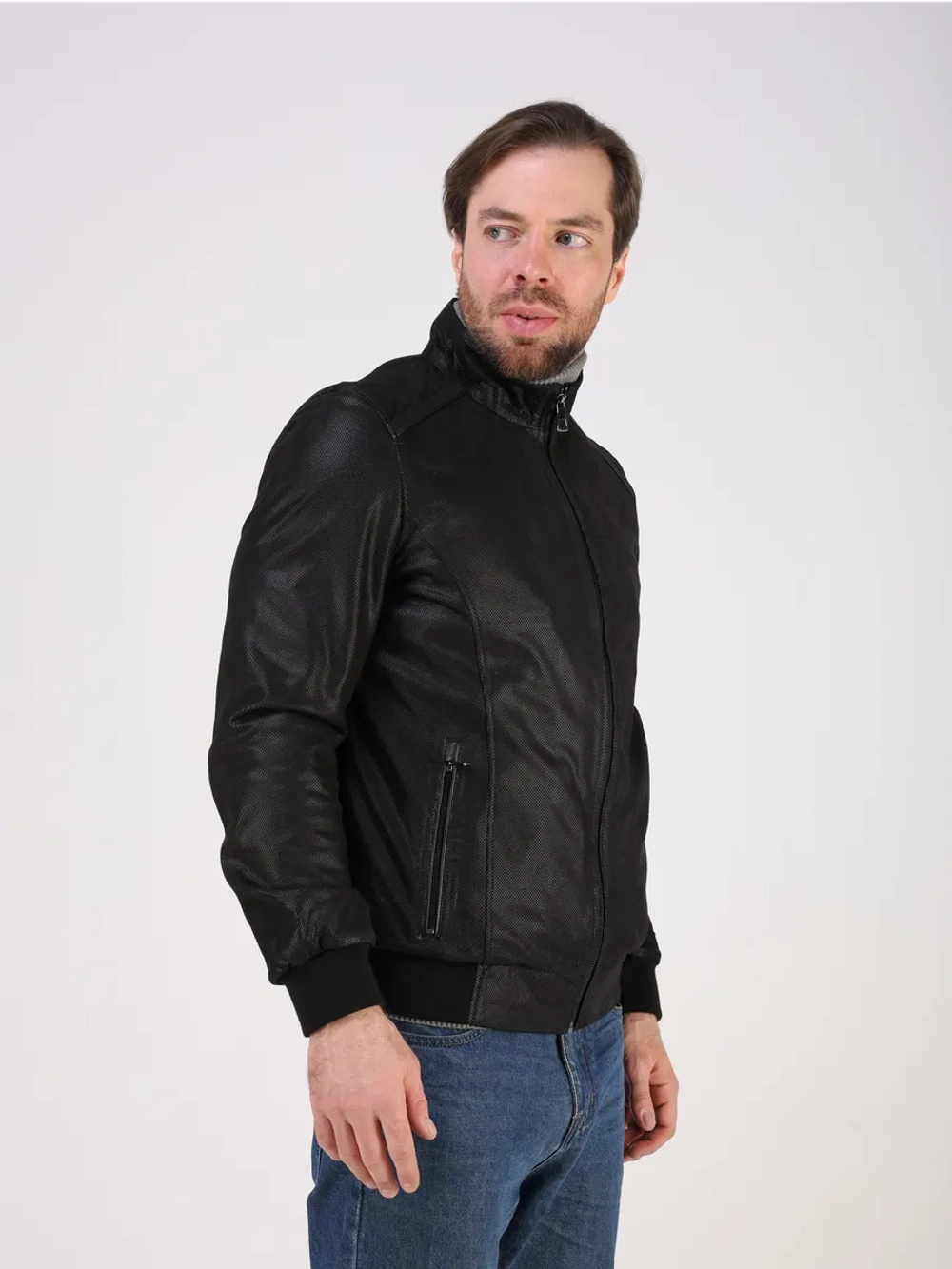 Кожаная куртка демисезонная замшевая натуральная