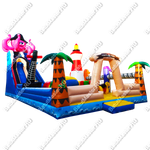 Коммерческий надувной батут "Пиратский парк" 15*7*8 м