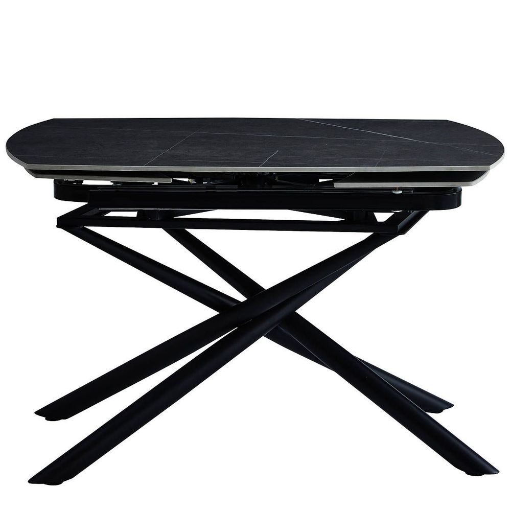 Стол керамический LA ALTA TORNADO Armani grey 120-180*85, каркас черный