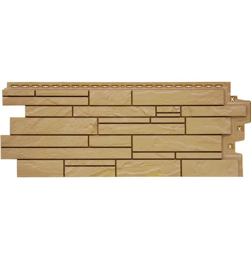 Фасадные панели (Цокольный Сайдинг) Grand Line Скала CLASSIC Песочный