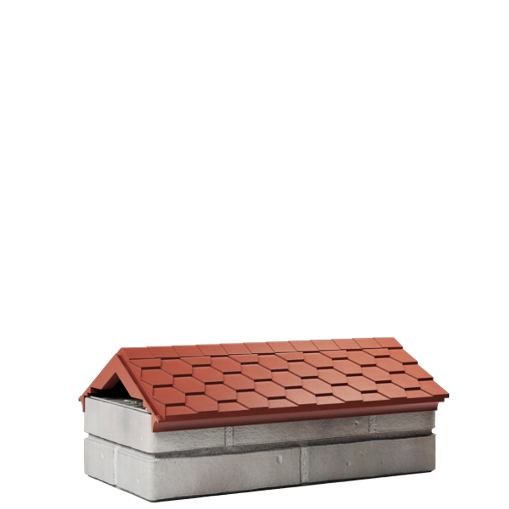 Парапет полимеркомпозитный Everest 250*510 (1 кирпич) красный