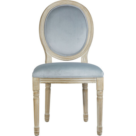 Стул "Медальон" Серо-голубой 48x46x96см Дерево/полиуретан/велюр
