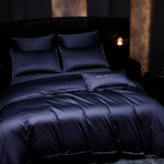 КПБ Однотонный Сатин Премиум на резинке OCPR011, Евро, 4 наволочки, простынь 160*200*30