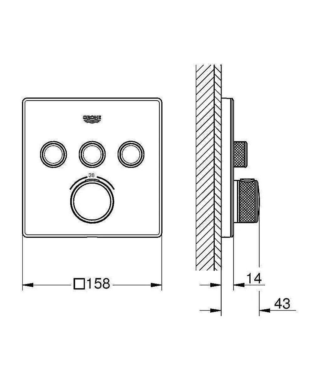 Термостат для душа Grohe Grohtherm SmartControl 29157LS0