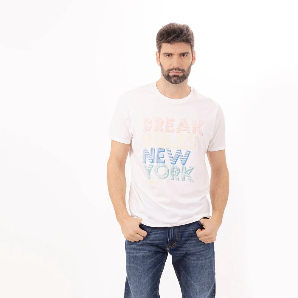 Футболка Bowery NYC "Break Rules" Vintage Optic White