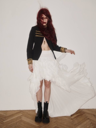 Юбка из полупрозрачного шифона