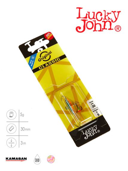 Балансир Lucky John CLASSIC 3 с тр. 30мм/53 блистер