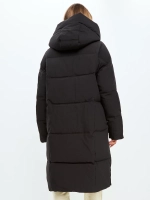 Пуховик зимний длинный с капюшоном оверсайз