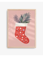 Постер новогодний 30х40 см декор на стену