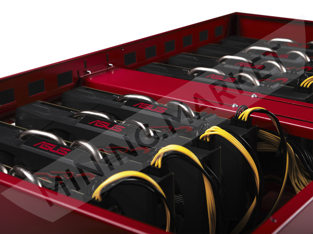 Тушка для майнинга на 8 видеокарт "MAX", Шумная