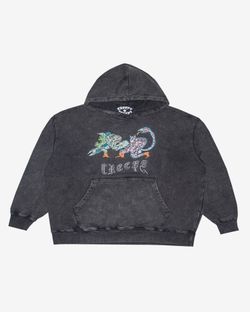 Худи Дружба garment dyed черный