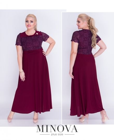Платье 00269-бордо Minova Фото 2