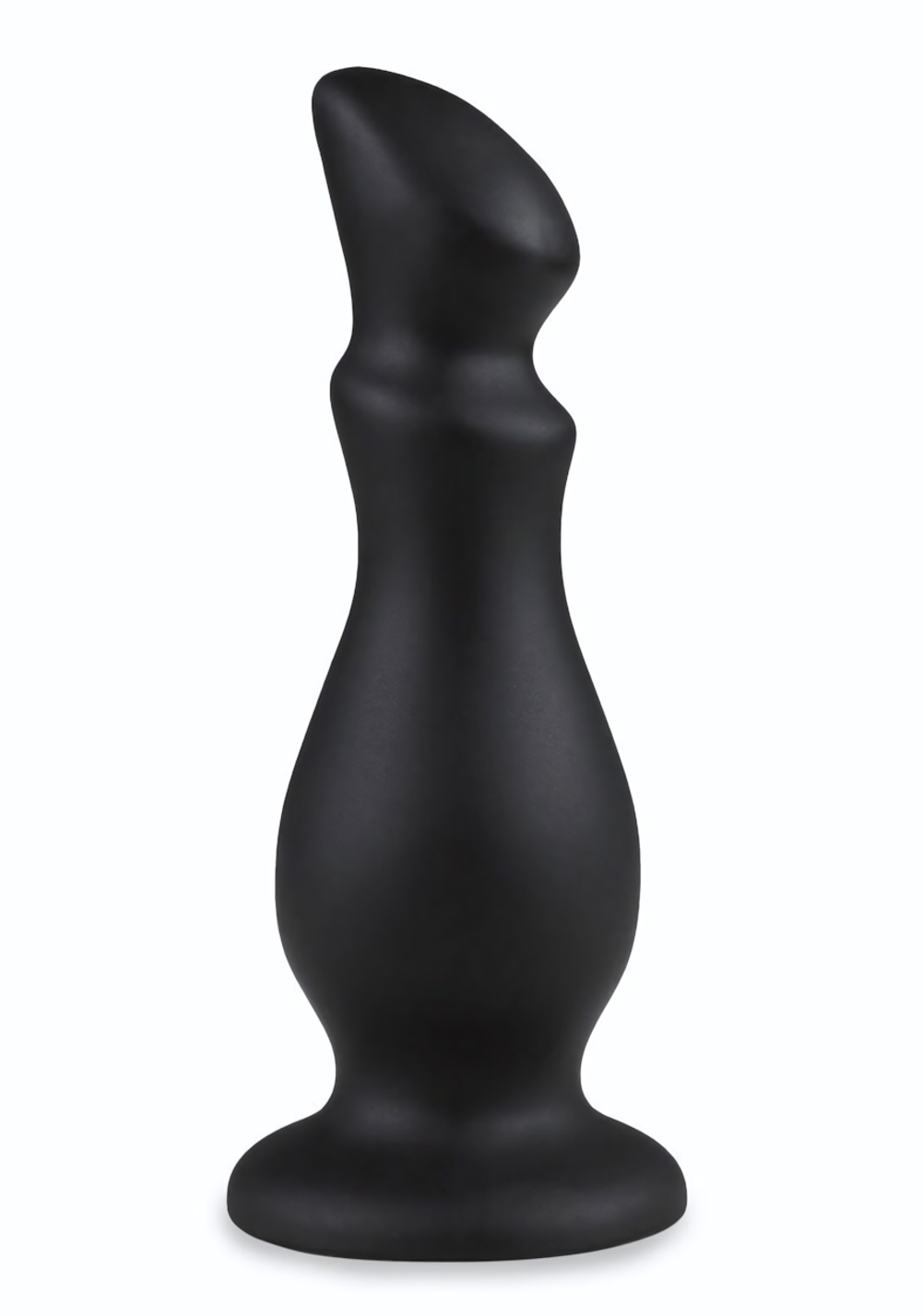Черный плаг-массажёр - 14 см. (Цвет: черный)