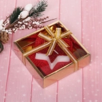 Свеча новогодняя «Звездопад» 10,5*10,5*3 см, красный