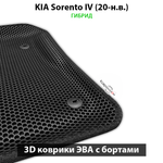 Автомобильные коврики ЭВА с бортами для KIA Sorento IV (20-н.в.) гибрид