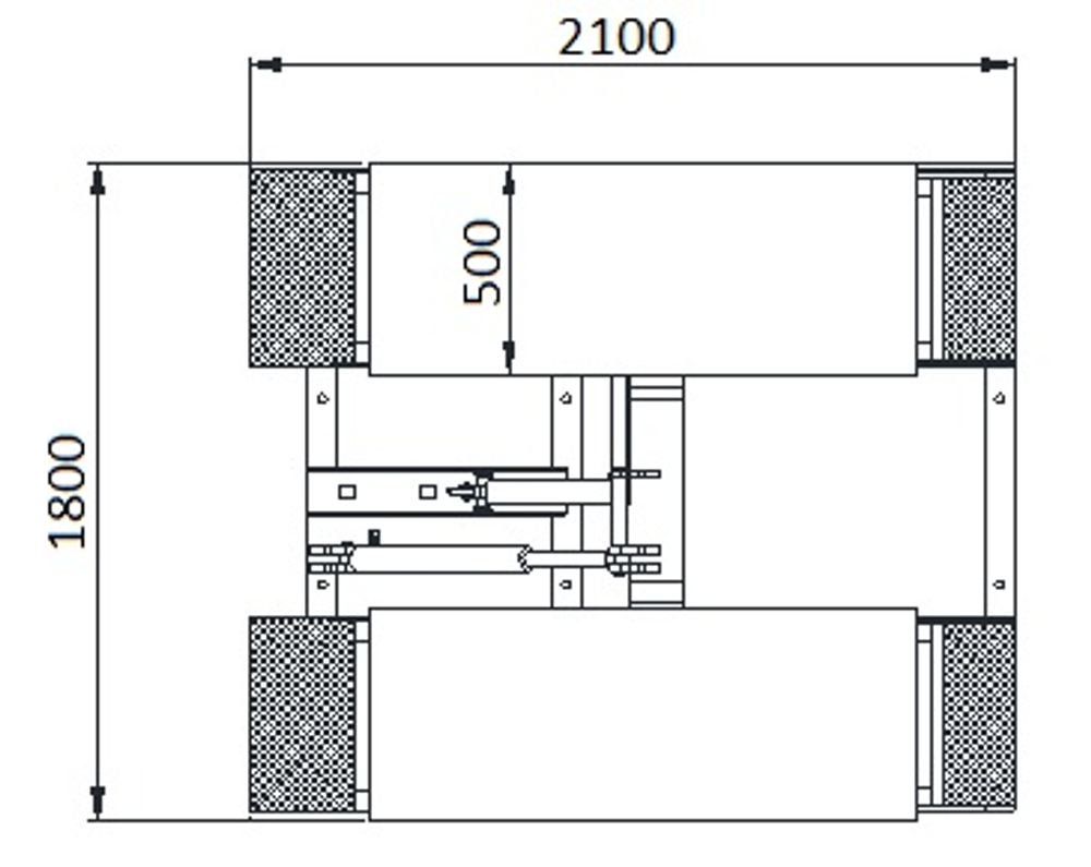 KraftWell FORBI 3.0G/220 Подъёмник комплект ножничный г/п 3,0 т.  шиномонтажный мобильный