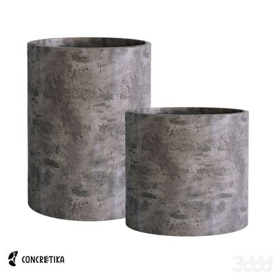 CYLINDER CONCRETE GREY DARK