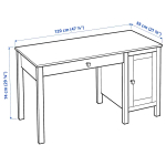 Письменный стол с ящиками - IKEA HEMNES/ ХЕМНЭС ИКЕА, 120х55 см, белый