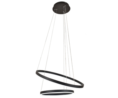 08219,19A(4000K) Люстра димм. Тор черный d60+40