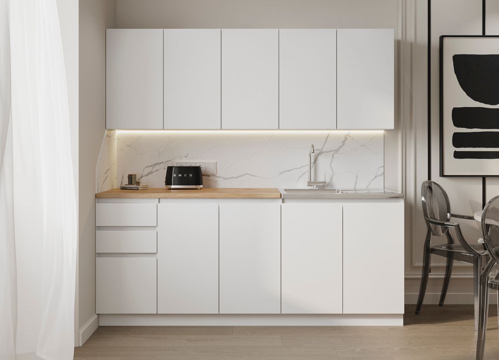 Кухня Мори 2.0 (МП/3) Белый