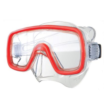 Маска для плав. Salvas Domino Sr Mask, CA150C1TRSTH, закален.стекло, Silflex, р.Senior, красн