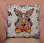 Декоративный гобеленовый чехол для интерьерной подушки Мозаика заяц 47*47