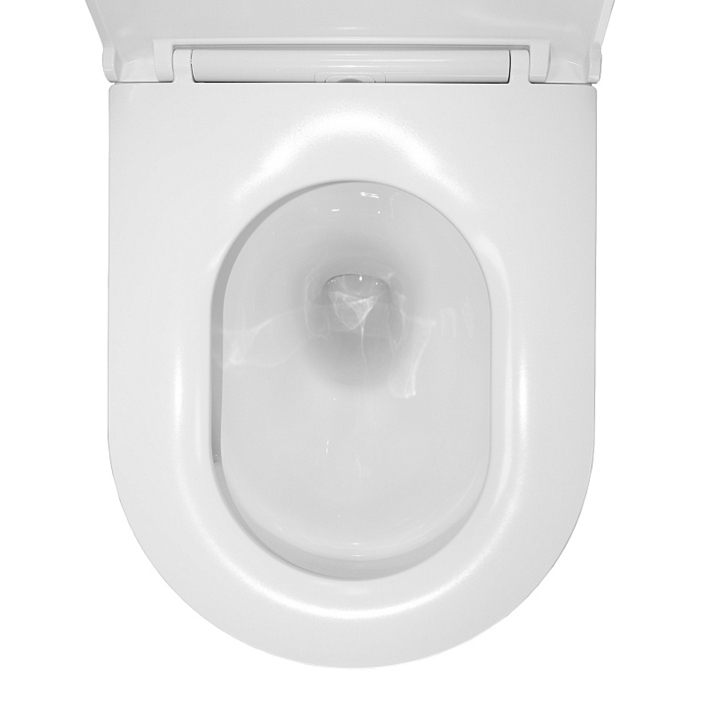 Унитаз подвесной Azario Fora 368х530х410 безободковый, с системой смыва "Скрытое Торнадо", в комплекте с быстросъемным сиденьем микролифт (AZ-0017-UQ3)