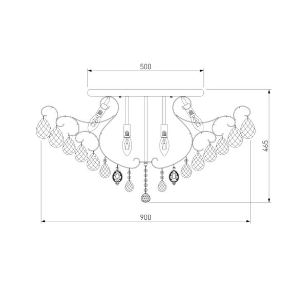 Потолочная люстра Eurosvet 10081/12 хром/прозрачный хрусталь Strotskis