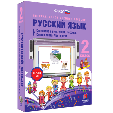Наглядная школа. Русский язык 2 класс. Синтаксис и пунктуация. Лексика. Состав слова. Части речи