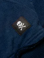 Толстовка Hardlunch Crew с коротким рукавом темно-синяя