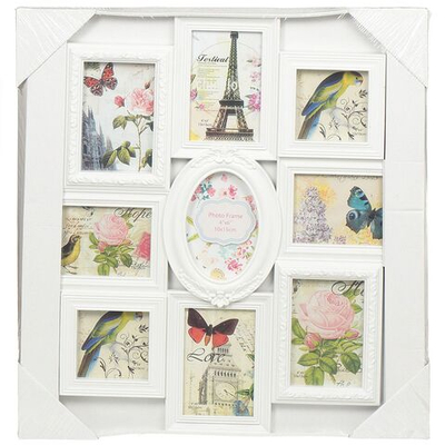 Фоторамка-коллаж на 9 фото, 50х53 см, бел, Y3-1585