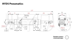 SCD 80x175-S Пневмоцилиндр с двусторонним штоком