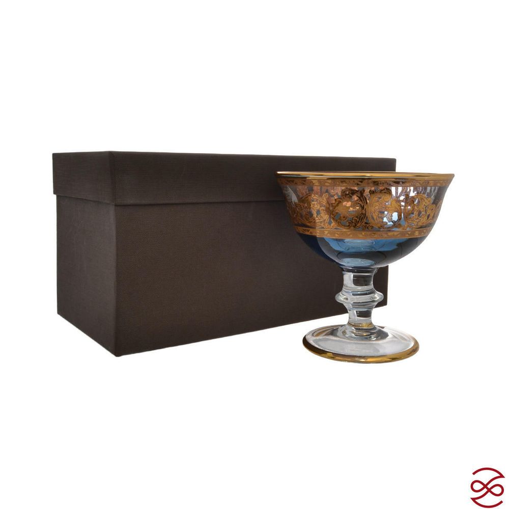 Конфетница Art Deco` Coll.Barocco Blue 18 см