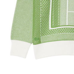 Мужская теннисная кофта Lacoste Court Graphic - green/white
