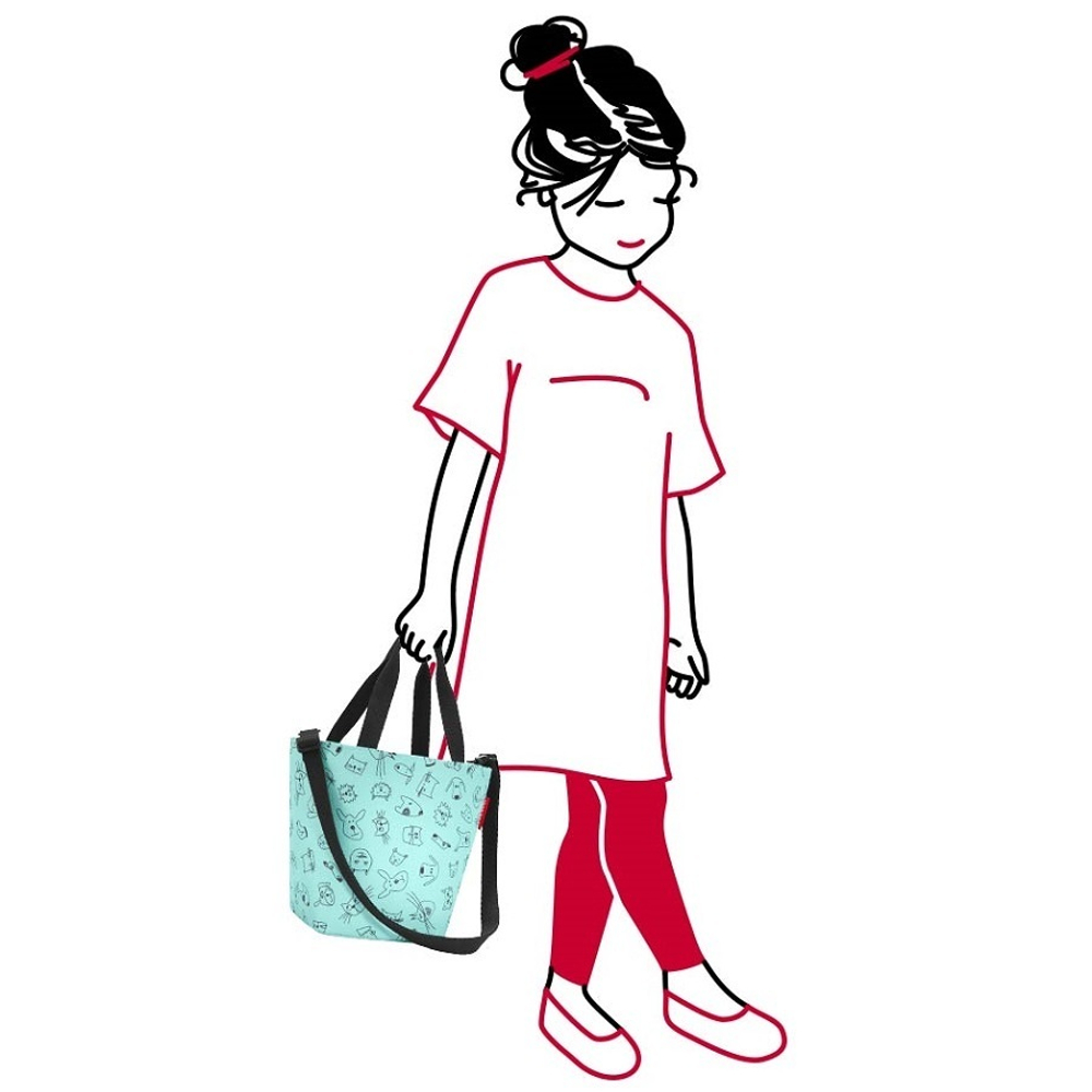Сумка детская shopper xs cats and dogs mint