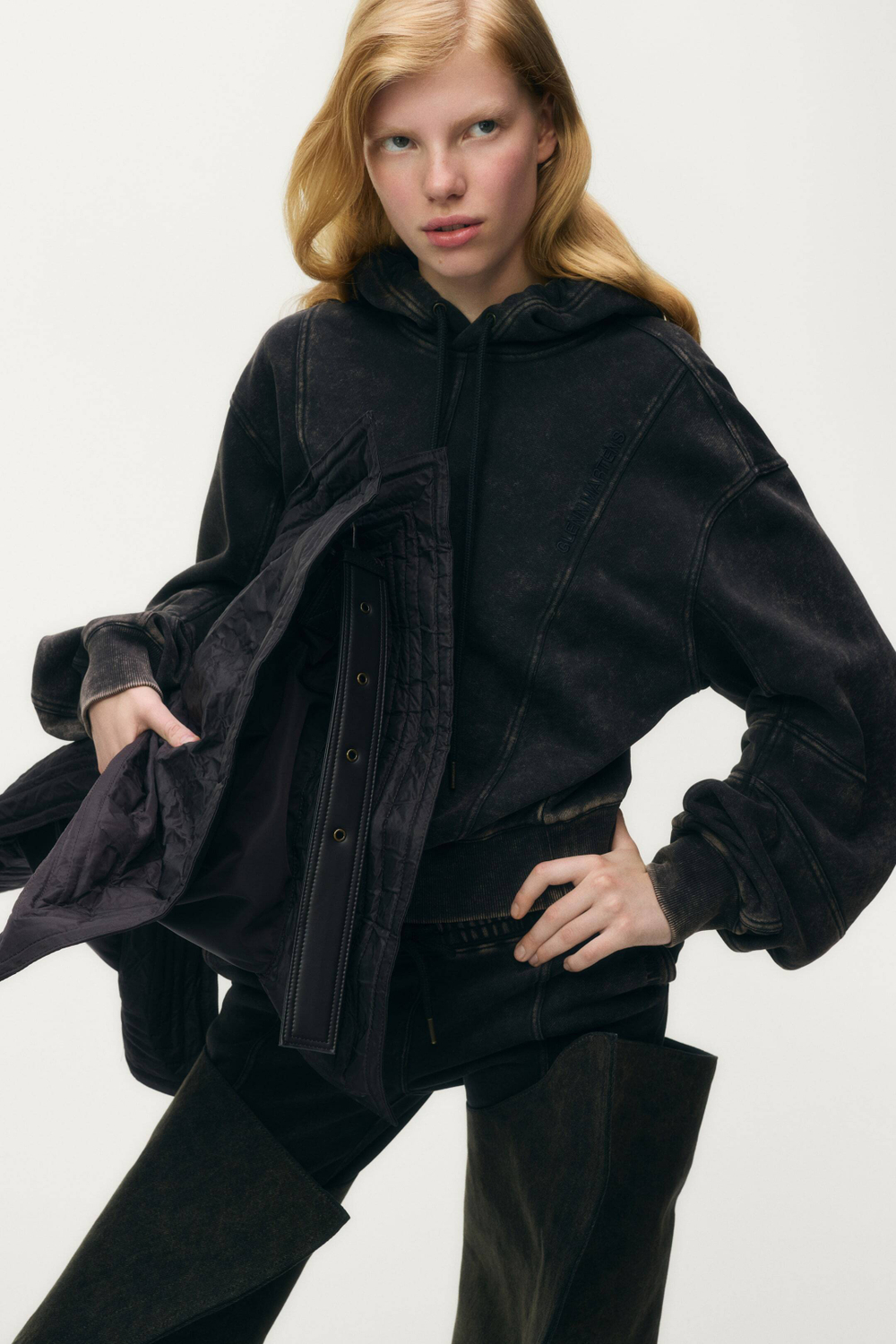 H&M - Glenn Martens Толстовка с капюшоном, темно-коричневый