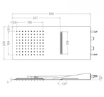 Излив душевой настенный водопад + тропический HYDROTHERAPY RCRK02OC золото