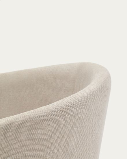 Harlan Бежевый стул из синели с ножками из массива ясеня La Forma Испания