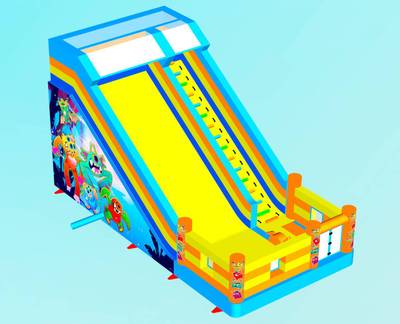 Надувной батут-горка «Супер-волна ST» 10*5*6,8 м.