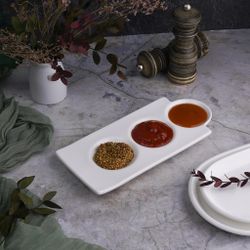 Менажница 24*10,5 см h2 см 3 отделения белая фарфор NEW P.L. Proff Cuisine [6]