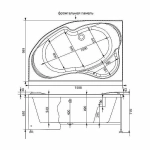 Ванна акриловая Aquanet Capri 160х100 с к/с