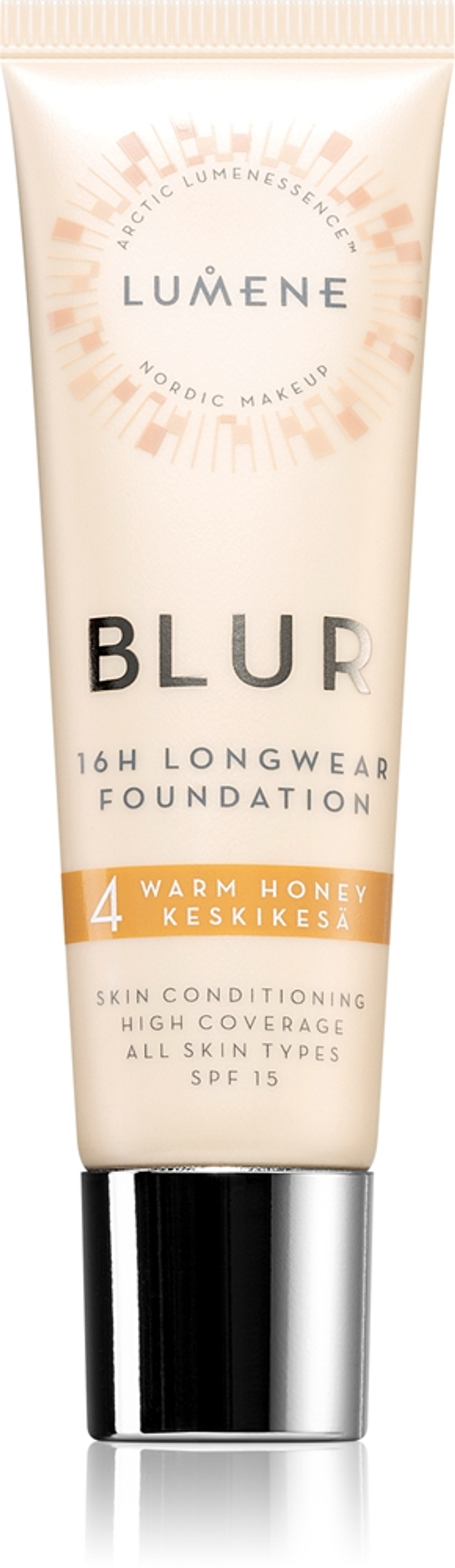 Lumene Blur 16h Longwear - Тональная основа: долговременный 16H подклад оттенок 4 Warm Honey (Warm), 30 ml