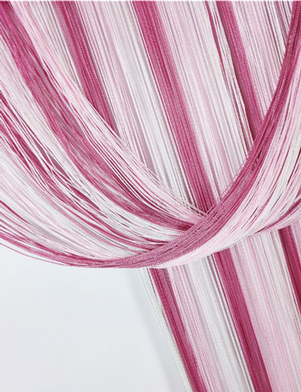 Кисея радуга - белый, розовый. 300 х 280 см. Арт. 1-5-6