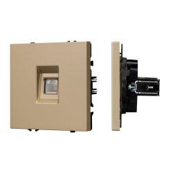 Механизм компьютерной розетки SCT-NOBE-MPC1-SFPL-GD (RJ-45, CAT6) (Arlight, Золотой песок) 054306