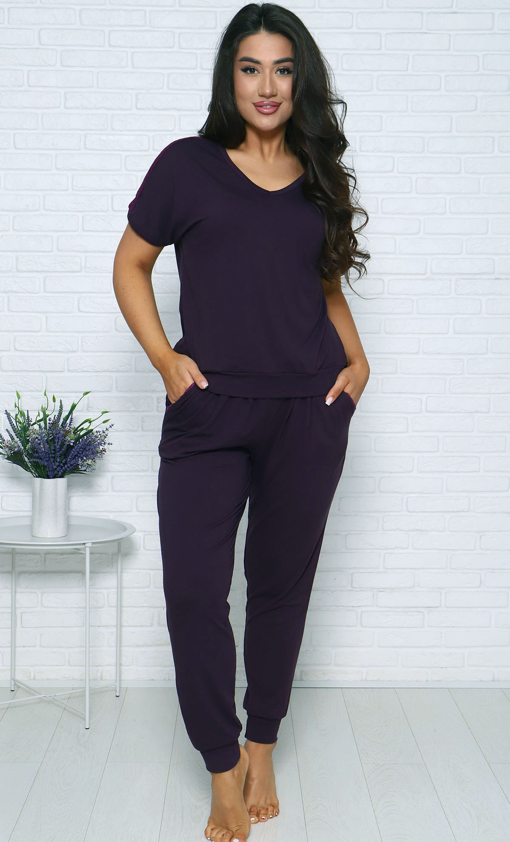 [m]Комплект женский штаны+футболка ТК-4207