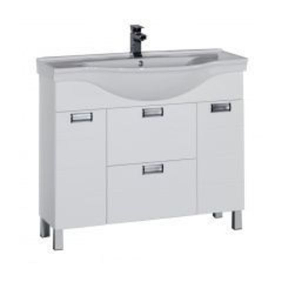 Тумба с раковиной Aquanet Сити 100 белый