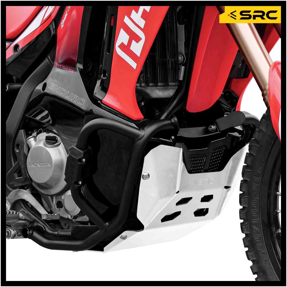 Skid plate (silver) + crash bar (black) for Honda CRF300 Rally300 (SLV)